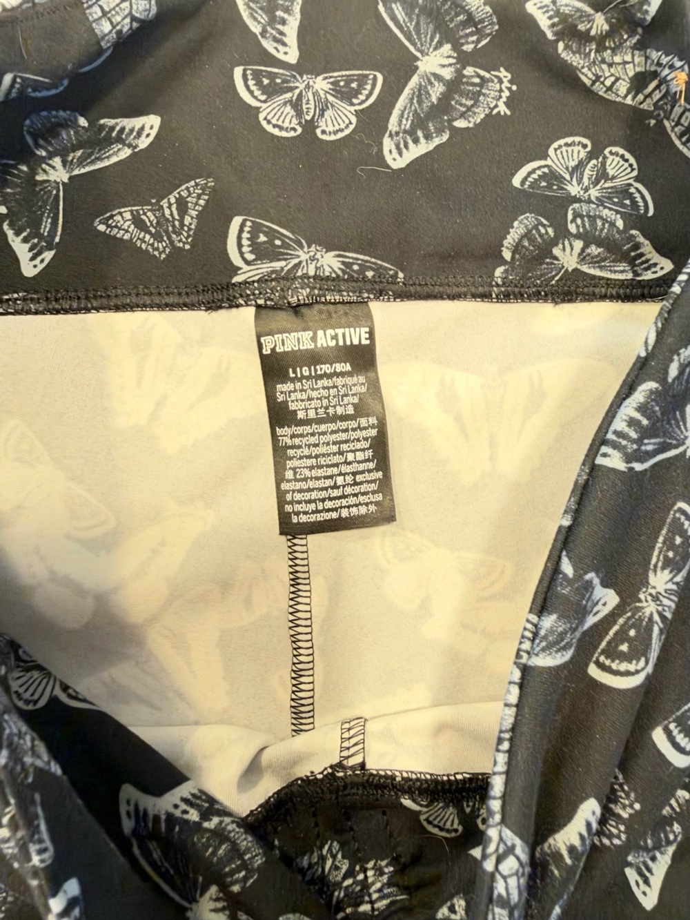 PINK Victoria's Secret Black, Light Blue & Black Butterfly Bike Shorts Set of 3 - Picture 9 of 10